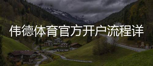 伟德体育官方开户流程详细教程:注册步骤、身份验证与安全注意事项